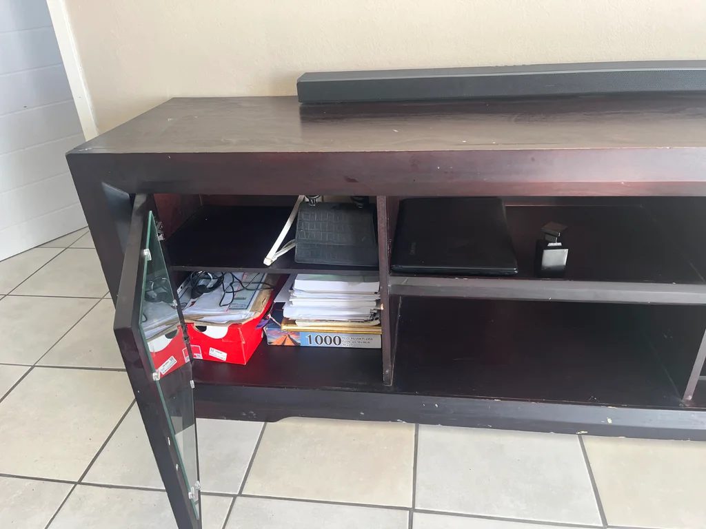 Low Rise Brown-Black TV Stand Unit photo 3