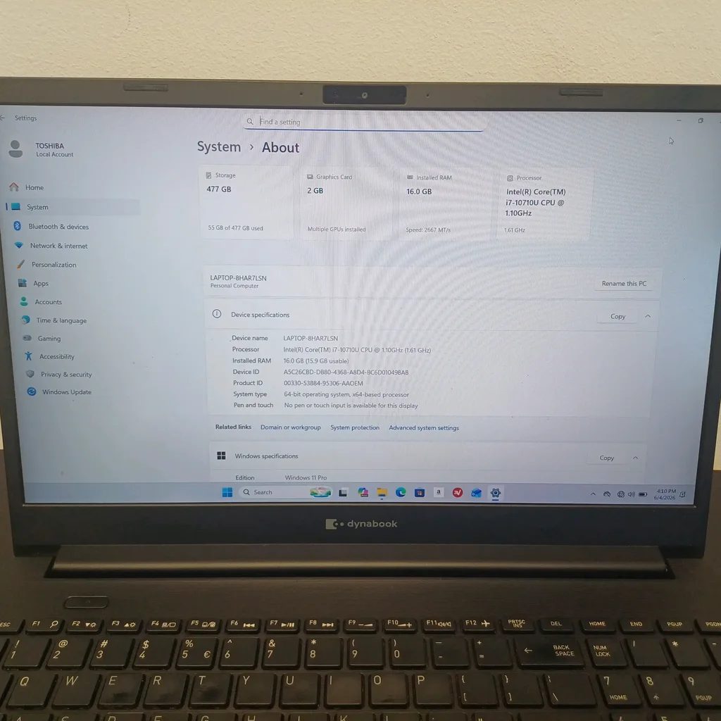Toshiba Dynabook Satellite Pro L50-G-19F Laptop